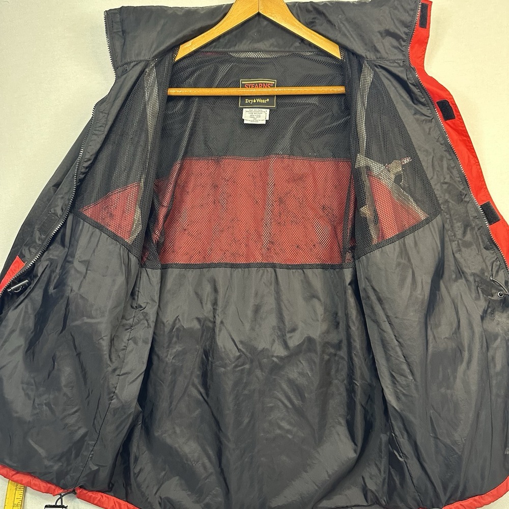 Sterns Dry Wear Jacket‎ Men's Medium Hooded Rain Jacket Waterproof Red *Flawed* - Picture 11 of 14